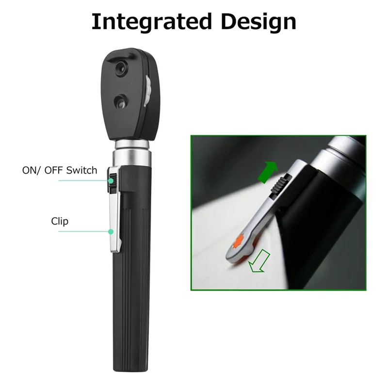 ABZV-Direct Ophthalmoscope 5 فتحات مختلفة احترافية محمولة باليد منظار العين لتشخيص العيون