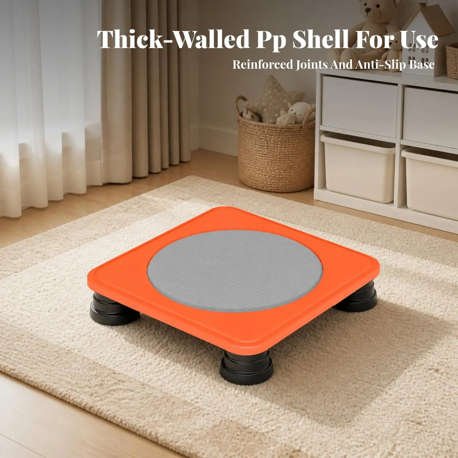 Mini Children Trampoline for Indoor Home Use with Anti Slip PP Frame and Vibration Reducing Feet for Safe Bouncing