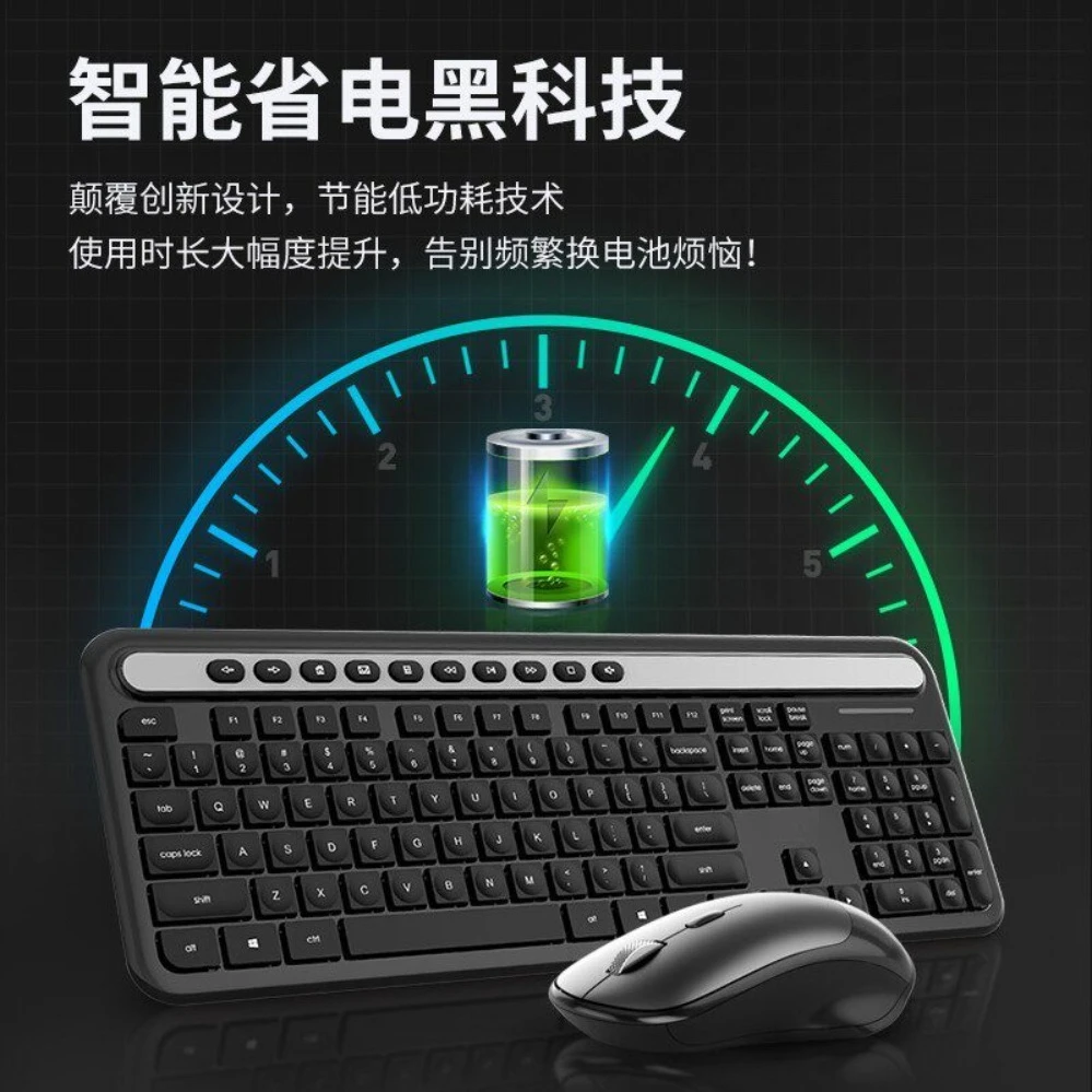 CS500 Silent Wireless Keyboard Mouse Combo Slim Office Home Business Keyboard Set For Female User Laptop Desktop（002）