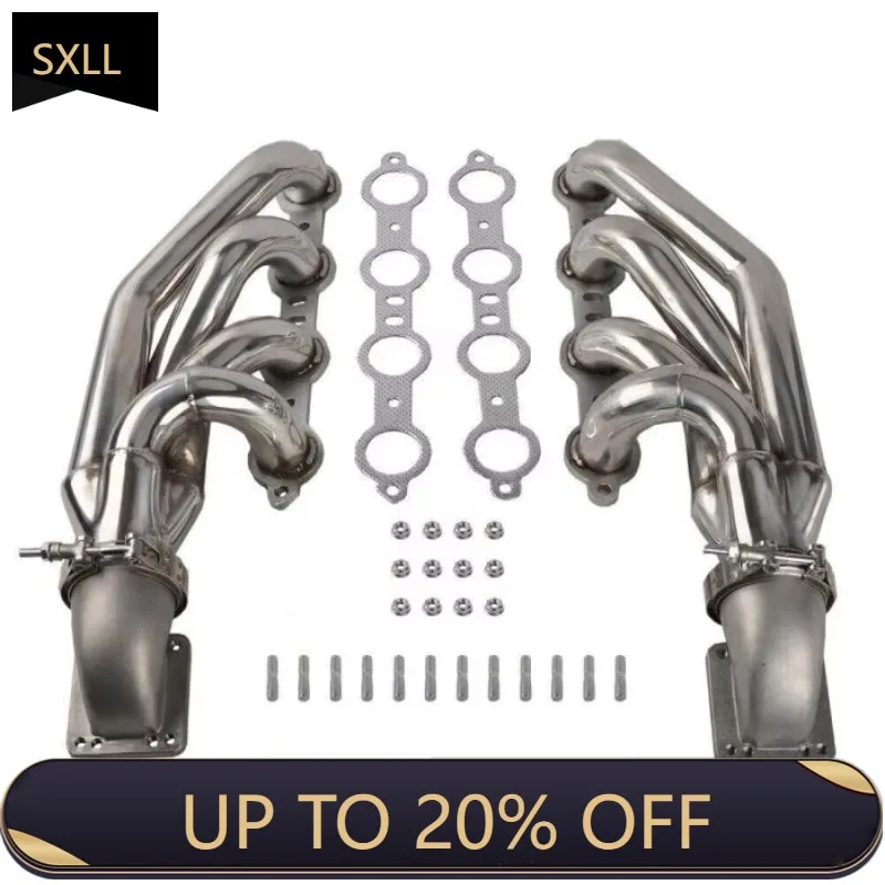 

SXLL 1997-2015 Small block V8 LS1/LS2/LS3/LS6 LSX turbo exhaust manifold with T3 T4 to 3.0 "v-shape with elbow