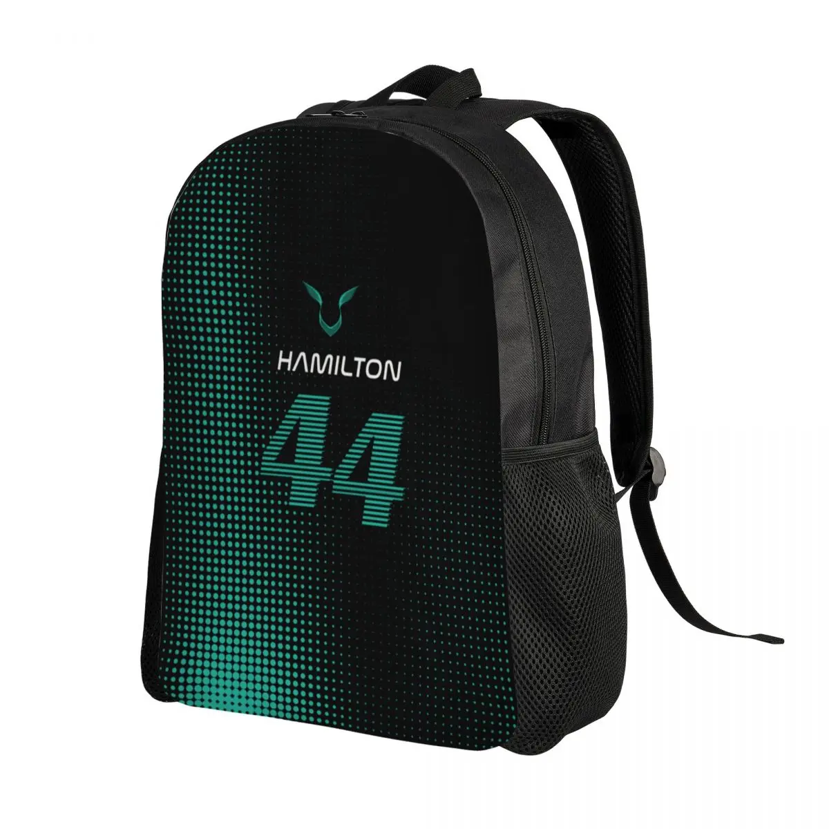 Custom Lewis Legacy Motorsport Retro Backpack for Women Men Waterproof College School 44 Number Car Racing Bag Print Bookbags