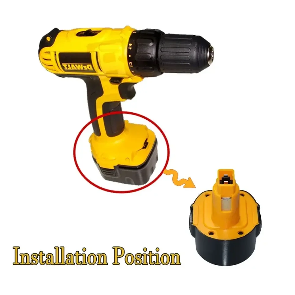 Imagem -04 - Bateria de Substituição Ni-mh para Dewalt Compatível com De9061 De9062 Dw9061 Dw9062 De9036 Dw911 Dw921 Dw9614 Dw050 9.6v 4800mah