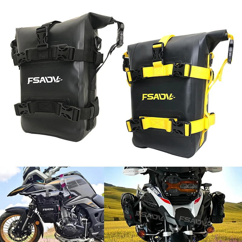 Universal Frame Crash Bars Waterproof Bag Repair Tool Placement Bag For HONDA For BMW R1250GS For Yamaha Motorcycle Bag Parts