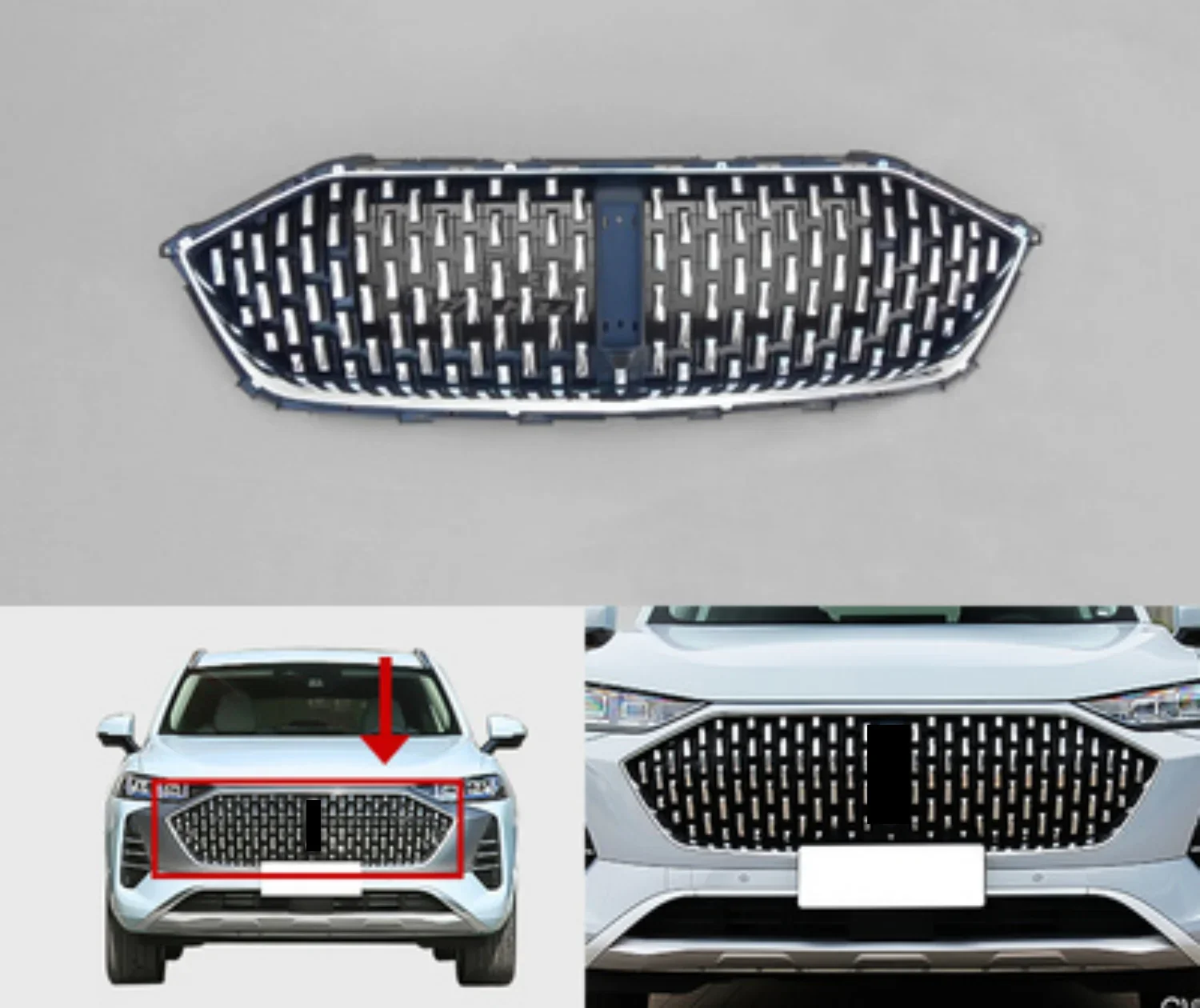 

Решетка радиатора переднего бампера для гоночных грилей WEY mocha