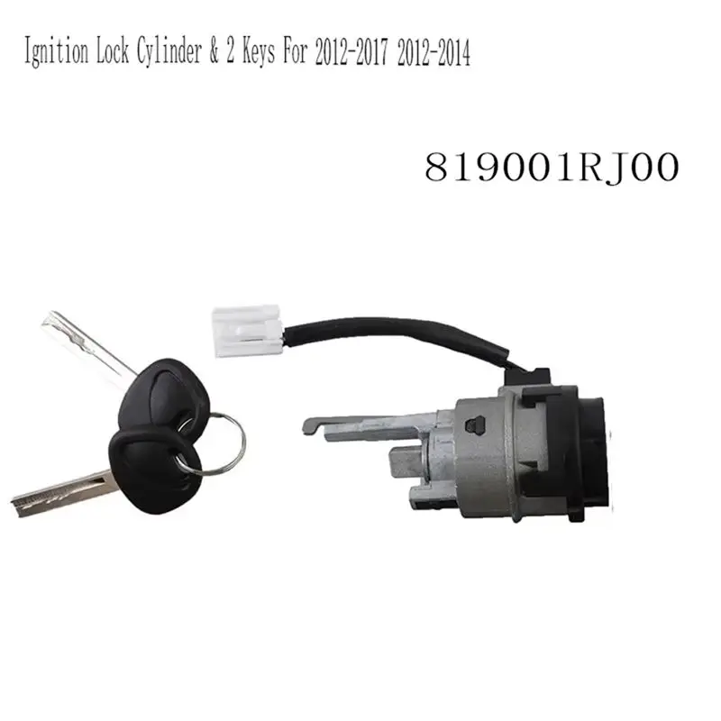 Car Ignition Lock Cylinder & 2 Keys For Accent 2012-2017 Dodge Attitude 2012-2014 Ignition Switch 819001RJ00-X67A