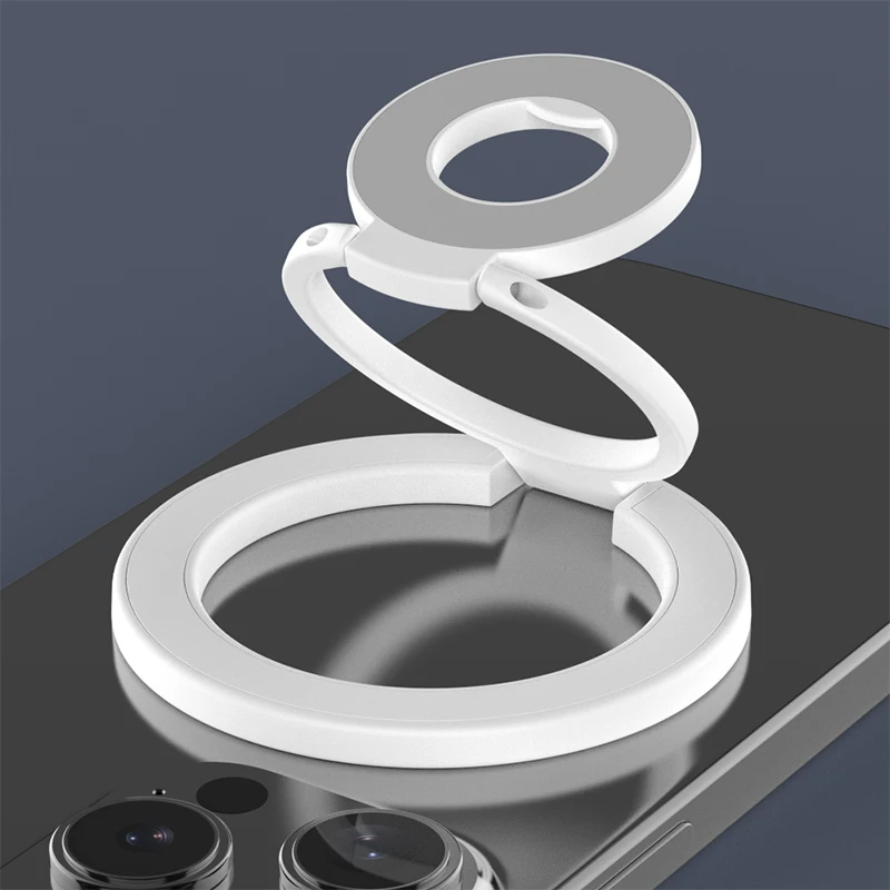 Für MagSafe Doppelseitige Magnetische Telefon Ring Halter Tragbare Falten Handy Ständer Zubehör Grip Halterung Unterstützung Für iPhone