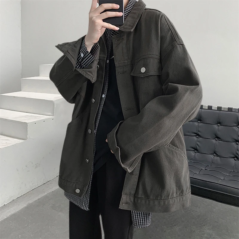 LAPPSTER Streetwear Pockets Jeans Jacket Coats 2023 Hip Hop Japanese Streetwear Denim Windbreaker Korean Vintage Bomber Jackets