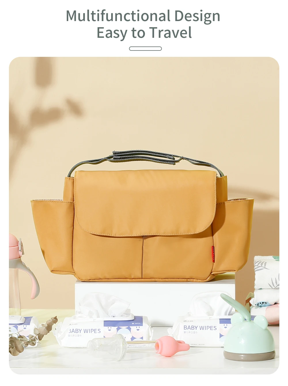 Baby Kinderwagen Tasche Kinderwagen Organizer Zubehör Kinderwagen Tasse Halter Abdeckung Trolley Organizer Tasche Reise Zubehör – Detail 2