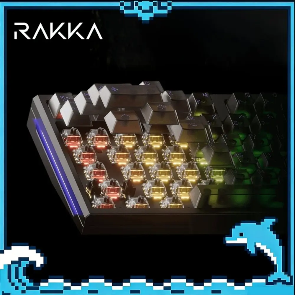 RAKKA 80 Edge Magnetic Switch Mechanical Keyboard All Aluminum Case Wired Gaming Keyboard Hotswap Customized Pc Accessories Gift