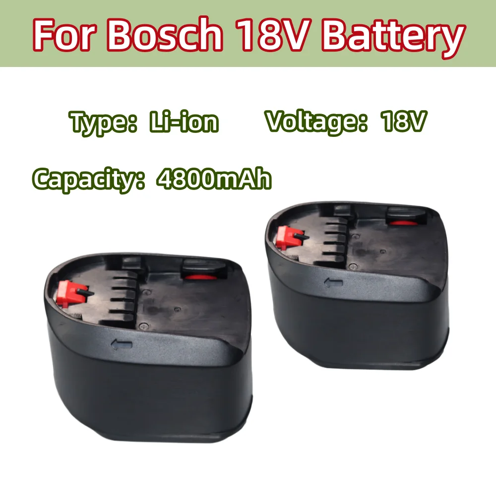 

For Bosch 18V 4800mAh Li-ion rechargeable Battery replacement for PBA,PSB,PSR,PST of backup battery for cordless electric tools