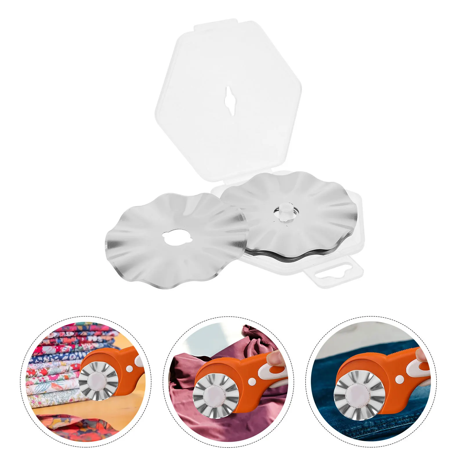 Cuchillas de corte rotativas, cuchillas afiladas de repuesto de acero inoxidable para costura de tela, accesorios para manualidades acolchados, 5 uds.