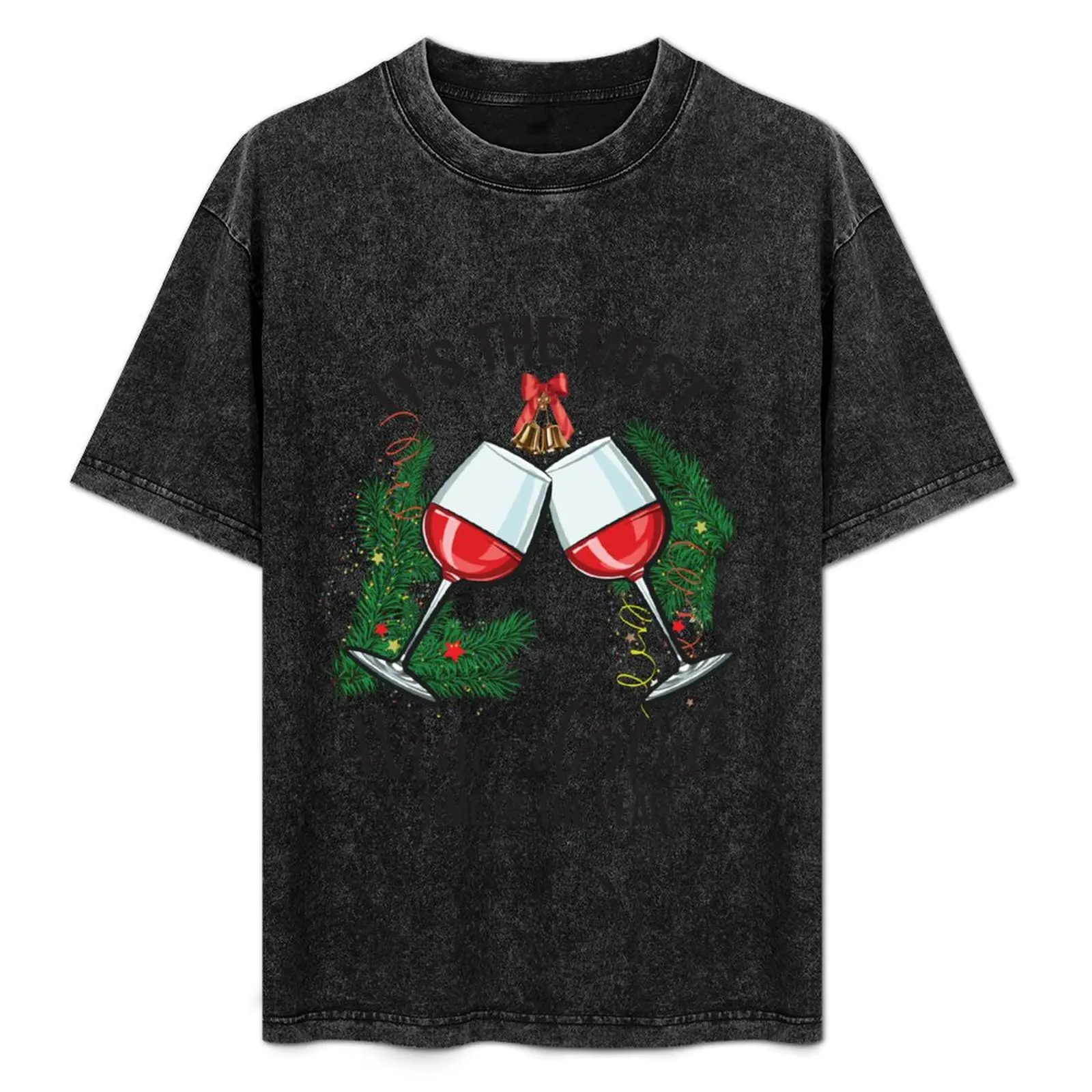 

It's the most Wine-derful time of the year funny Christmas Red T-Shirt man clothes cute tops Men's t shirts