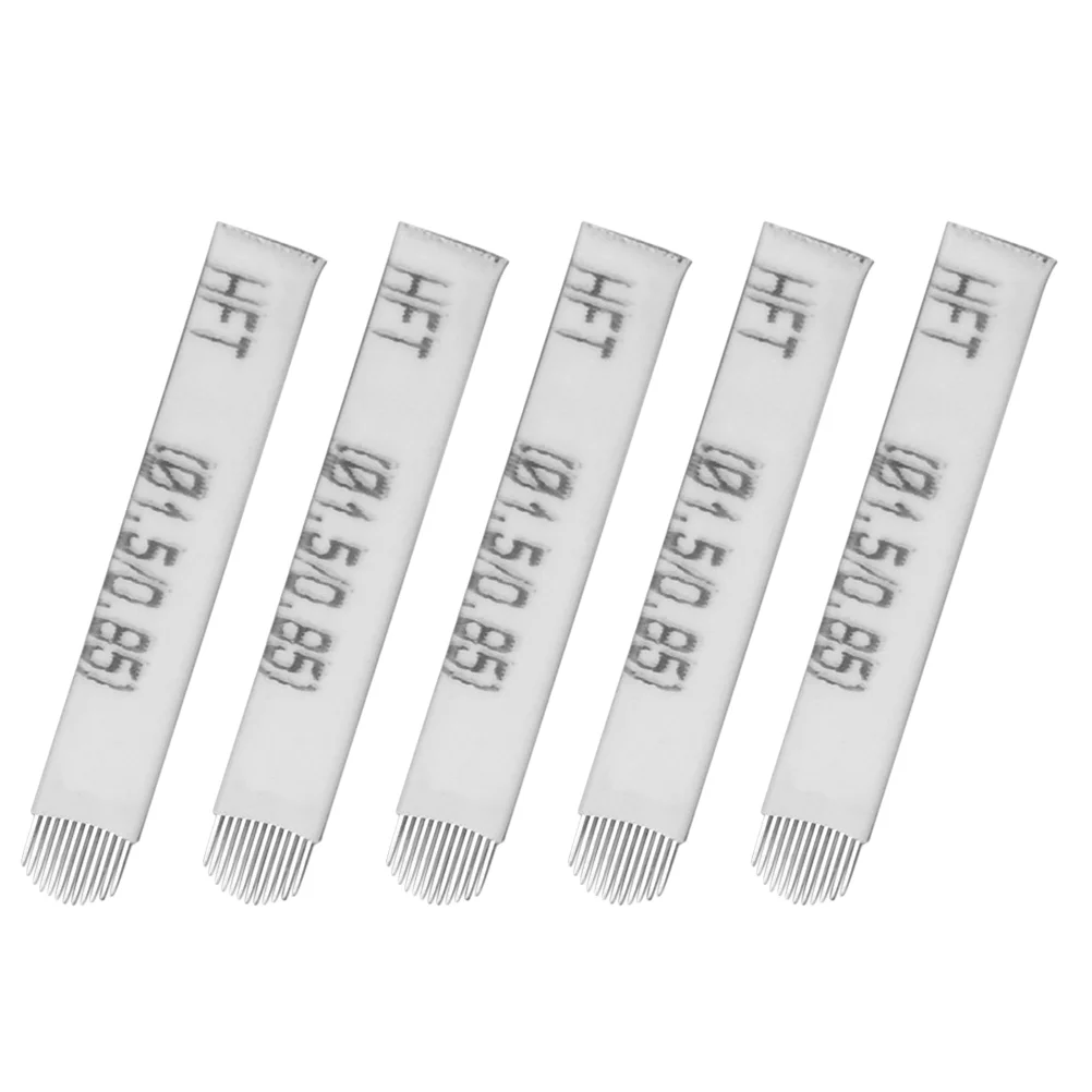 50 Pcs Medical Grade Blades Eyebrow Needle White -shaped Microblading Durable