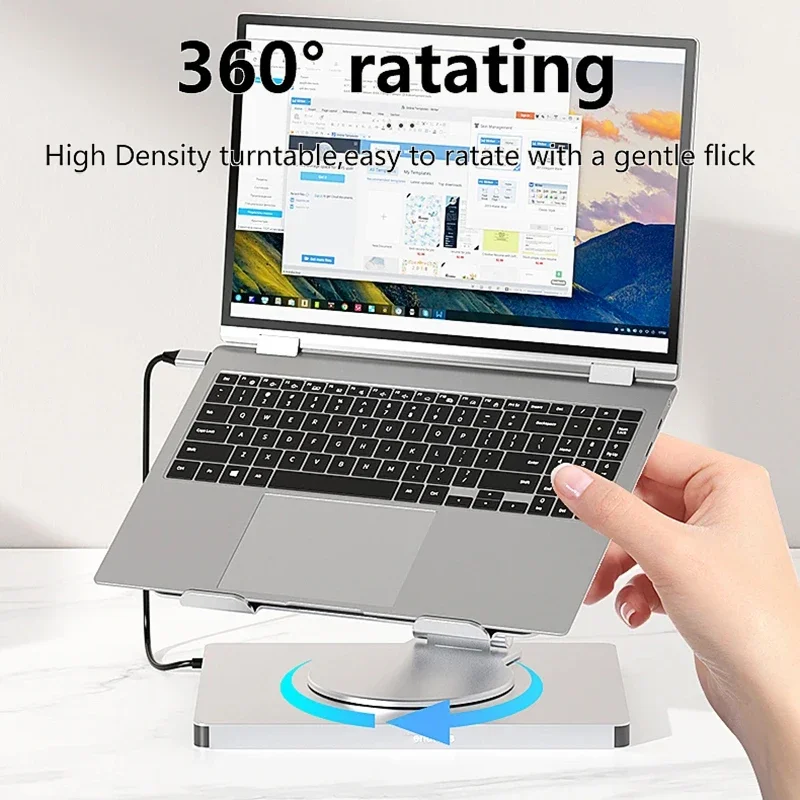 Station d'accueil USB C 10 en 1, support de tablette, HUB 4K60Hz HDMI 1000Mbps Ethernet USB3.0, transfert 5Gbps PD100W pour ordinateur portable et tablette