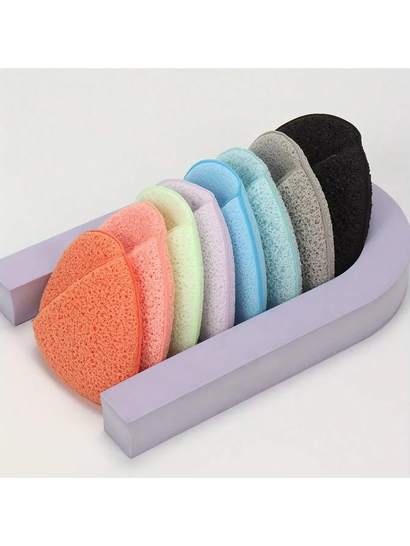 Lot de 4/6 éponges faciales réutilisables de couleur aléatoire, tampons nettoyants doux pour un nettoyage en profondeur des pores, élimination des points noirs et des impuretés