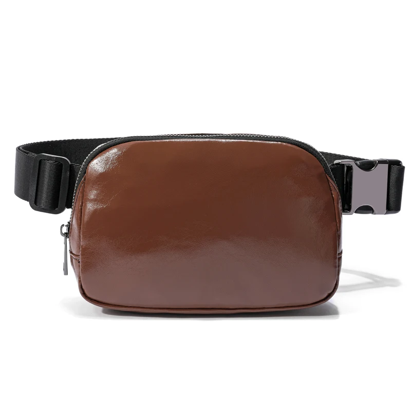 

New Sport Waist Bag For Women Ourdoor PU Leather Fanny Pack Men Women Chest Bags Fashion Waist Packs Crossbody Bags