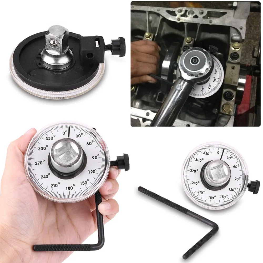 1/2 Inch Drive Torque Wrench 360 Degree Angle Rust-Proof Torque Angle Gauge Adjustable Universal Torque Meter Wrench Auto Shop view 4