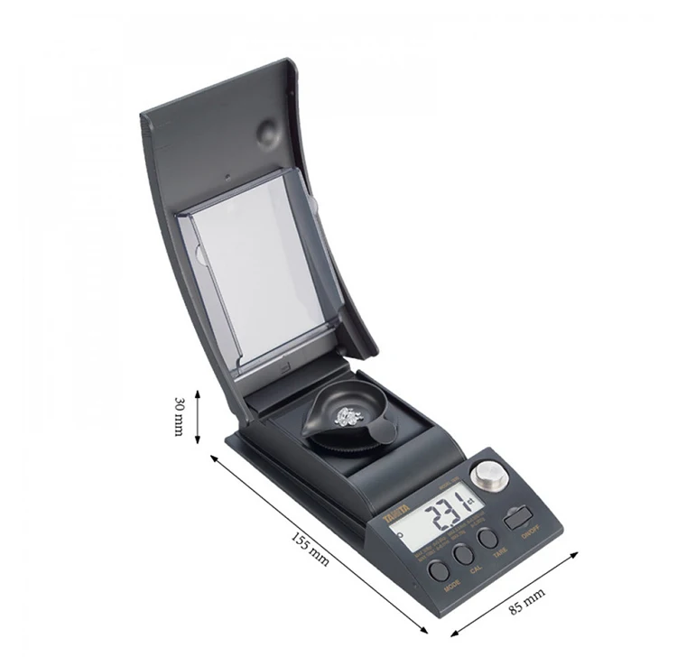 Tanita 1230, tragbare Edelsteinwaage, Mini-Diamantwaage mit Zugluftschild, faltbar, fester Einband, 0,01 Karat Präzision für Juweliere – Detail 6