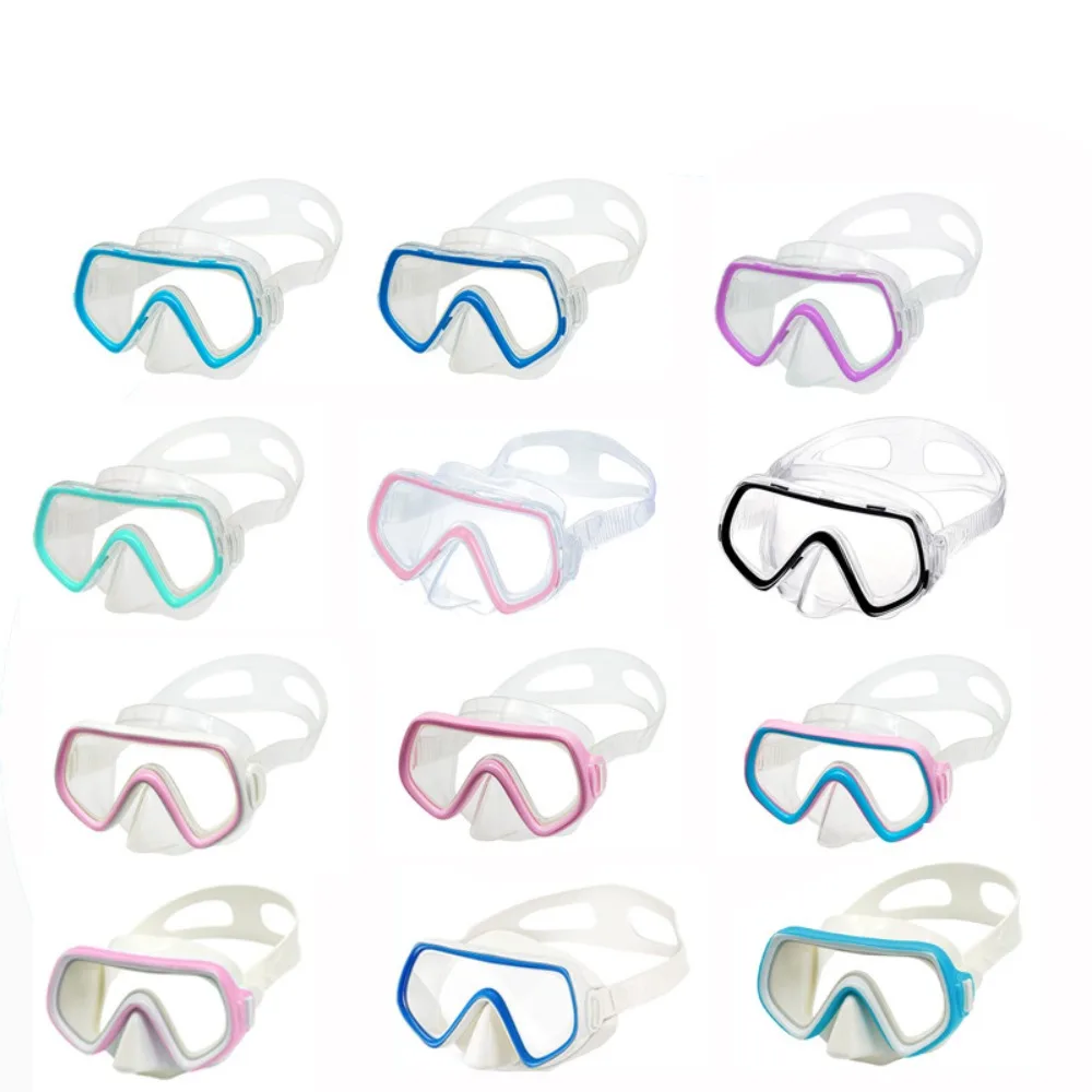 

Водонепроницаемые детские очки для дайвинга, противотуманная маска для подводного плавания с линзами высокой четкости, защита для носа, детские очки для дайвинга