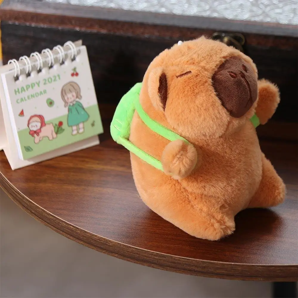 Capybara Simulation Capibara Keychain Frog backpack Cloth Doll Capybara Plush Pendant Simulation Keyring Capybara Plush Toy