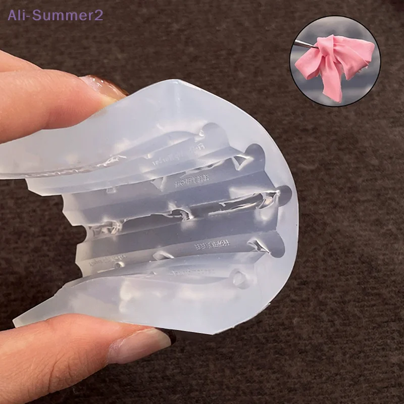 {Summer2} Silikon-Schleifenband 3D-Nagelkunstform Nageldekorationen Nagelstempel Hochtransparenter Nagel-Charm DIY-Maniküreform