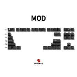 Cherry profile Premium Domikey WOB Doubleshot ABS Keycaps Triple shot Russian Japanese Alpha ISO Kit