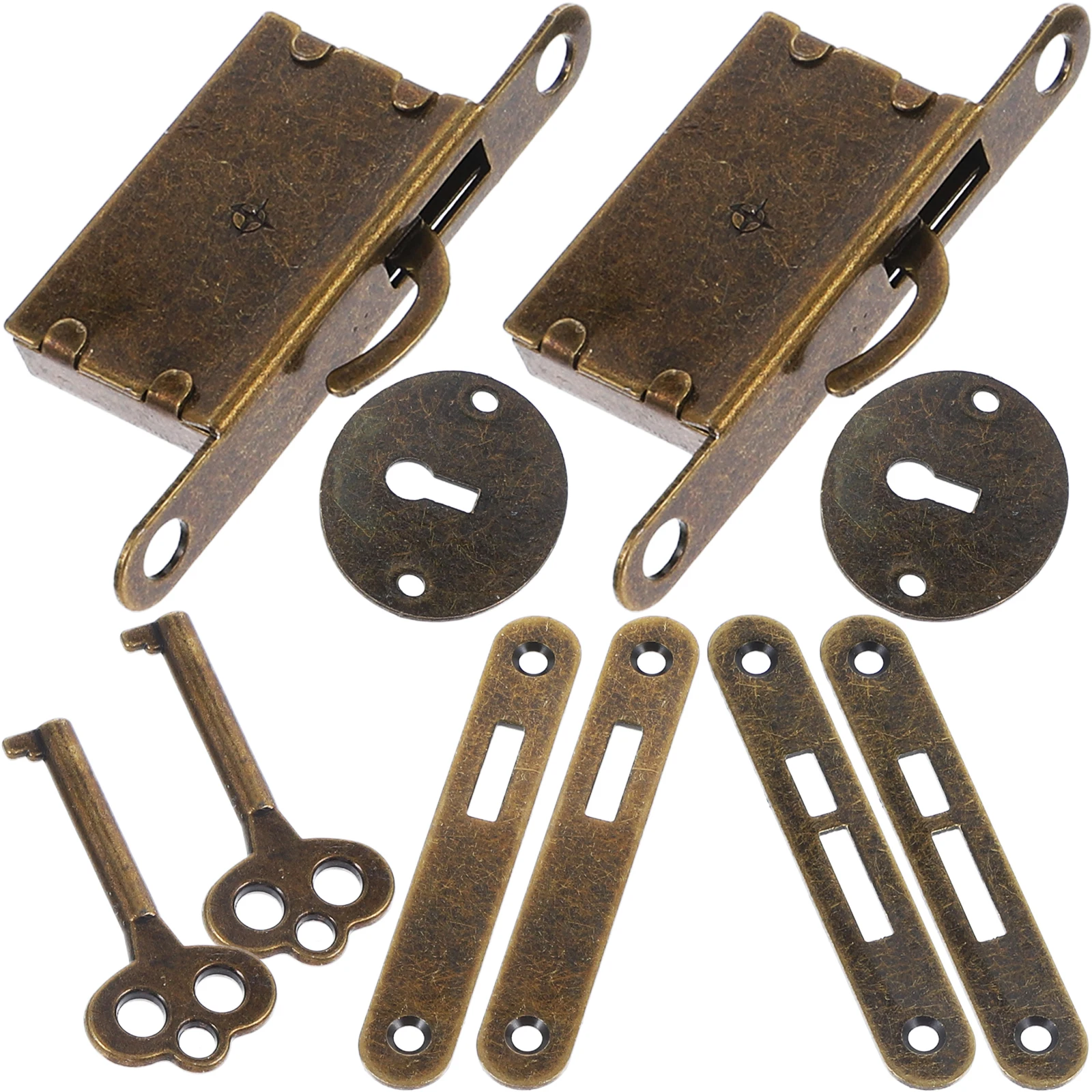 

2 set 2 Sets Lock Hardware Accessories Zinc Alloy Box Locks for Wooden Wooden Box Diy Lock Jewelry Gift Tool Cabinets