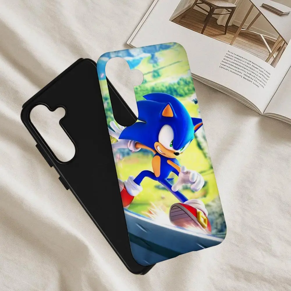 Anime S-Sonics Phone Case For Samsung S25 Film Shell Luxury GalaxyS24Ultra 23plus S22 21 A56 36 26 16 Double Layer Cover