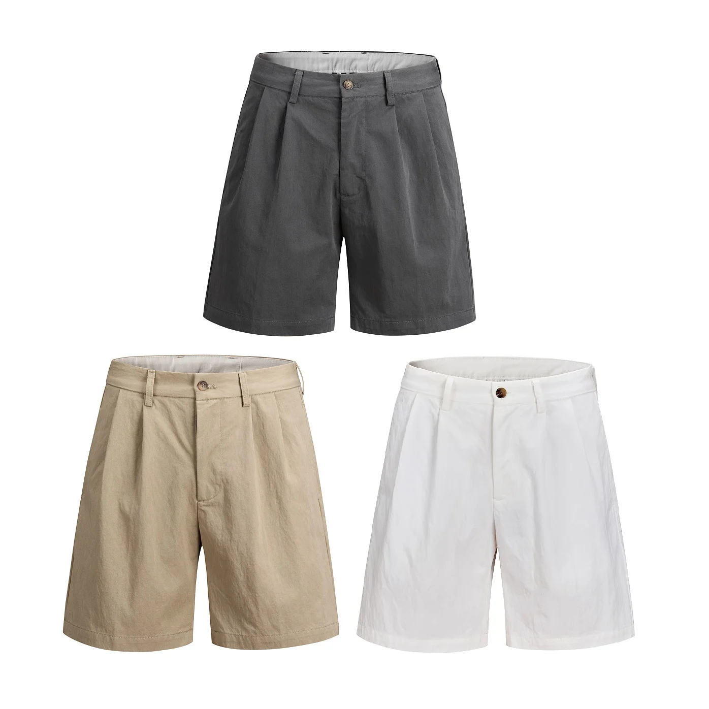 

Брюки Cleanfit American Style Casual с широкими штанинами, укороченные, унисекс, в стиле ретро, со складками, из хлопка, прямого кроя, летние