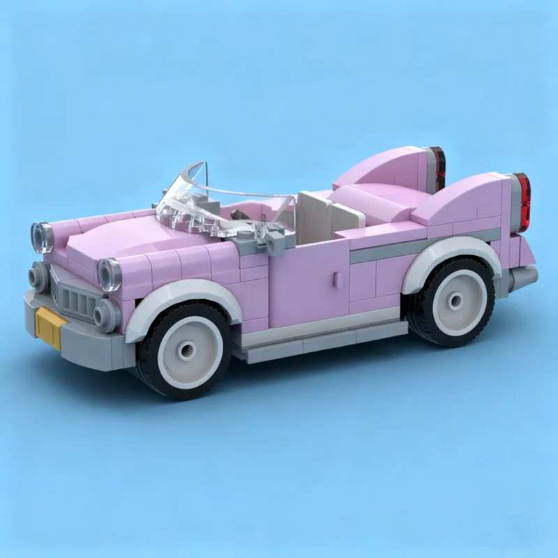 154pcs MOC City Traffic Alma Bright Pink Version Model Building Blocks Construction Toy Christmas Gift Creative Brick Birthday