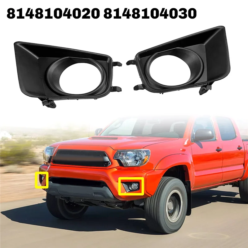 

Excellent-1Pair Fog Light Lamp Frame Lower Grille 8148104020 8148104030 For Toyota Tacoma 2012-2015