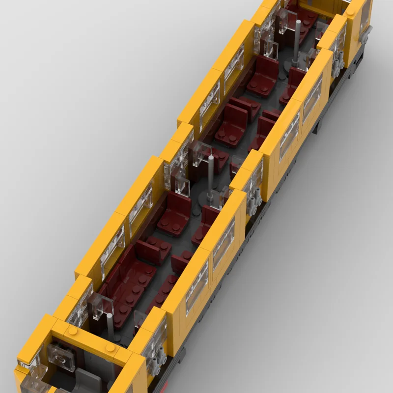 NIEUWE 884 STUKS Creatieve Gele Metro Trein Technische Bakstenen Aanpassen Model Display Blok Speelgoed Voor Kinderen DIY Montage Verrassingsgeschenken