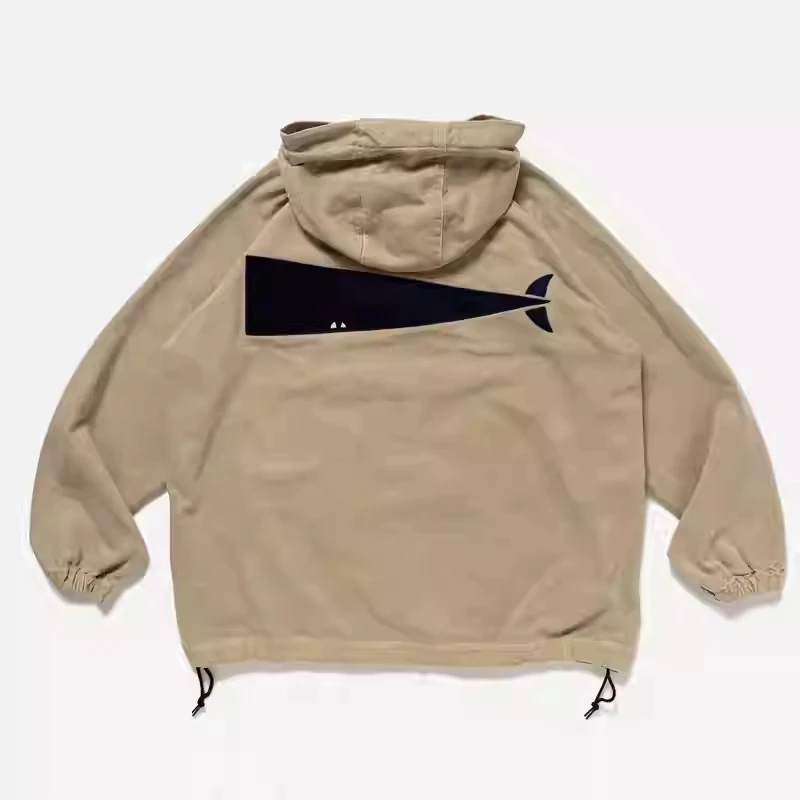 Japanese High Quality Men Hooded Jacket New Arrival Hoodie Fashion Casual Whale Coat 24SS