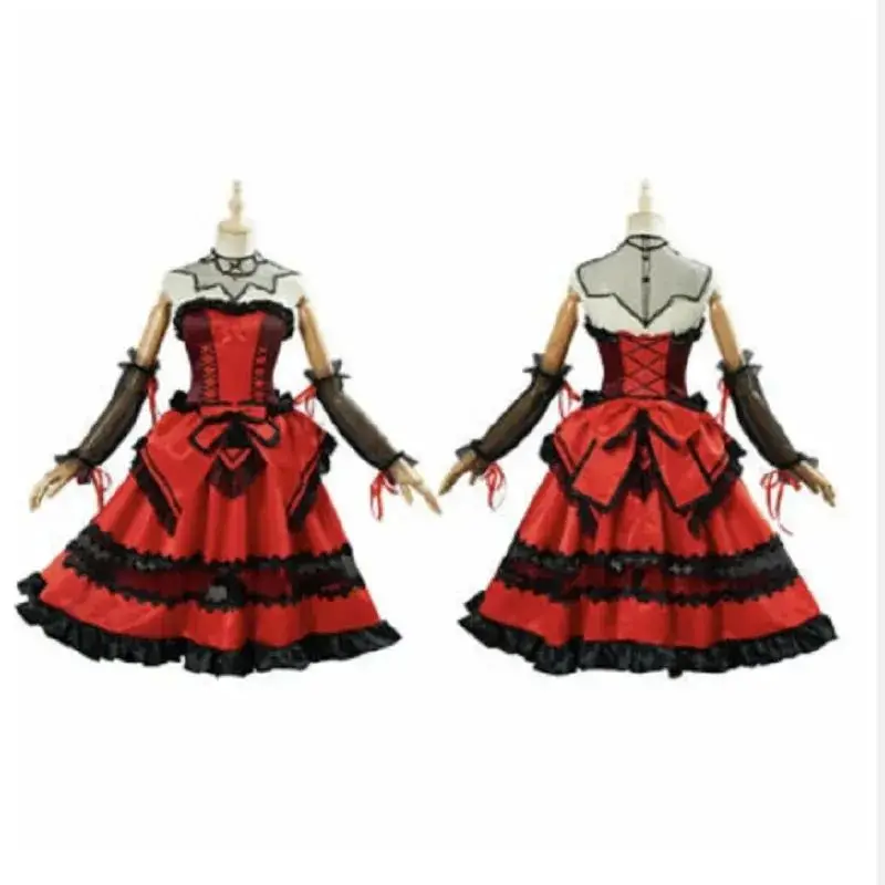 

Anime Date red maid Cosplay Costume Dress Set customized