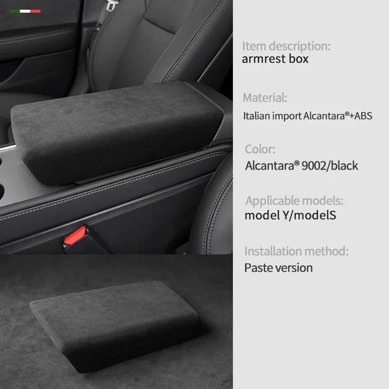 Voor Tesla Model 3, Model Y 2018 2019 2020 2021 2022 Centrale armsteun deksel hoes shell zwart