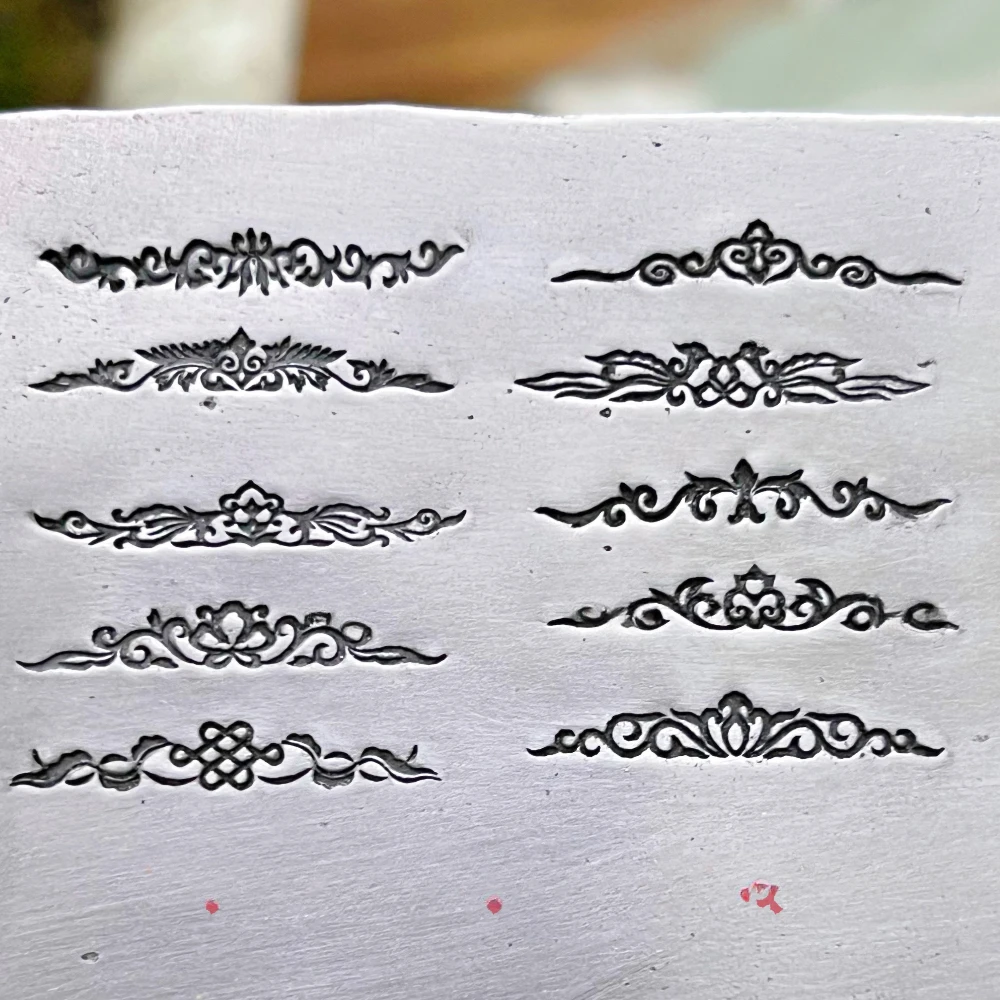 Flower Design Jewelry Stamps Ring DIY Stamping Leather Silver Punching Metal Stamper Steel Puncher Craft Branking Bracelet Carve