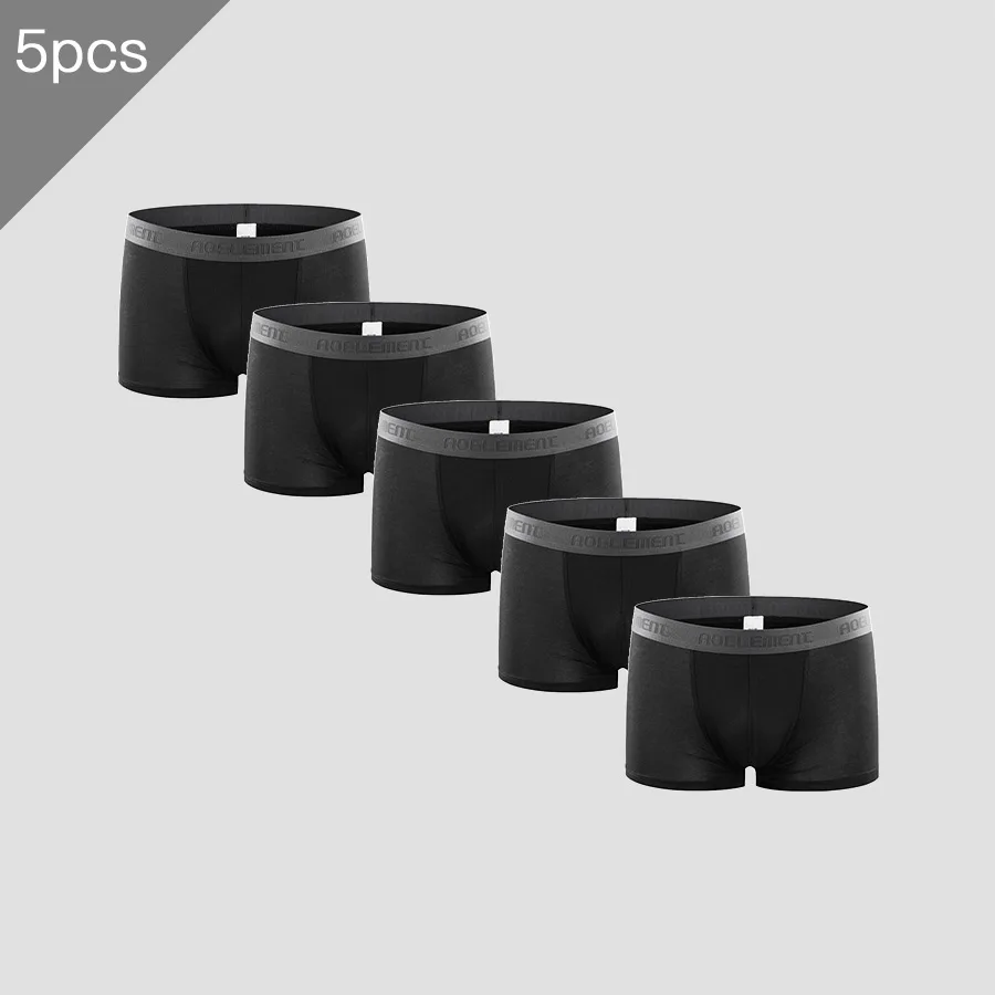 5PCS 남성용 지방 플러스 사이즈 팬티, 느슨한 지방 바지, 복서 반바지, 통기성 지방 복서