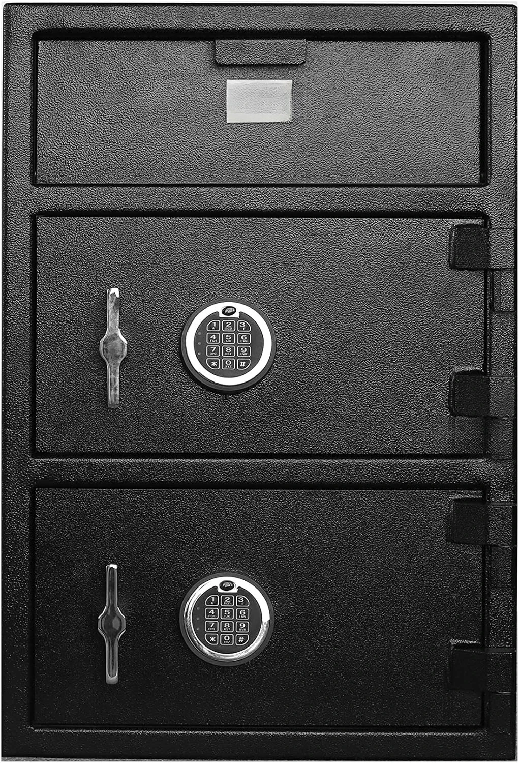 

Large Depository Drop Safe & Lock Box, Electronic Multi-User Keypad Combination Lock with Key Backup, Anti Fishing,3.6 CBF Black