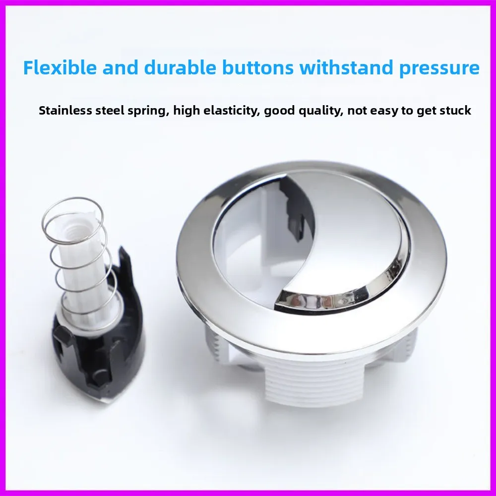 Round Valve Push Button Flush Toilet Seat Water Tank Valve Bathroom Parts Universal Dual Flush Toilet Water Tank Button