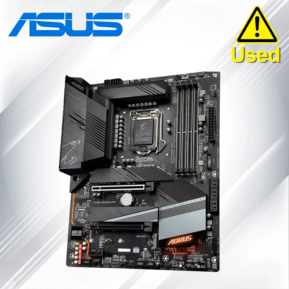 

GIGABYTE Z590 AORUS ELITE LGA 1200 With Intel Z590 ATX Motherboard with Triple M.2, PCIe 4.0, USB 3.2 Gen2X2 Type-C
