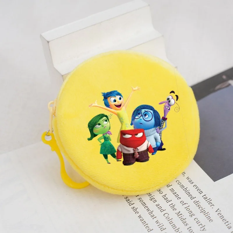 Inside Out 2 Coin Purse Plush Disney Cartoon Joy Anger Disgust Sad Anxiety Embarrassing Casual Purse Kids Toys for Birthday Gift