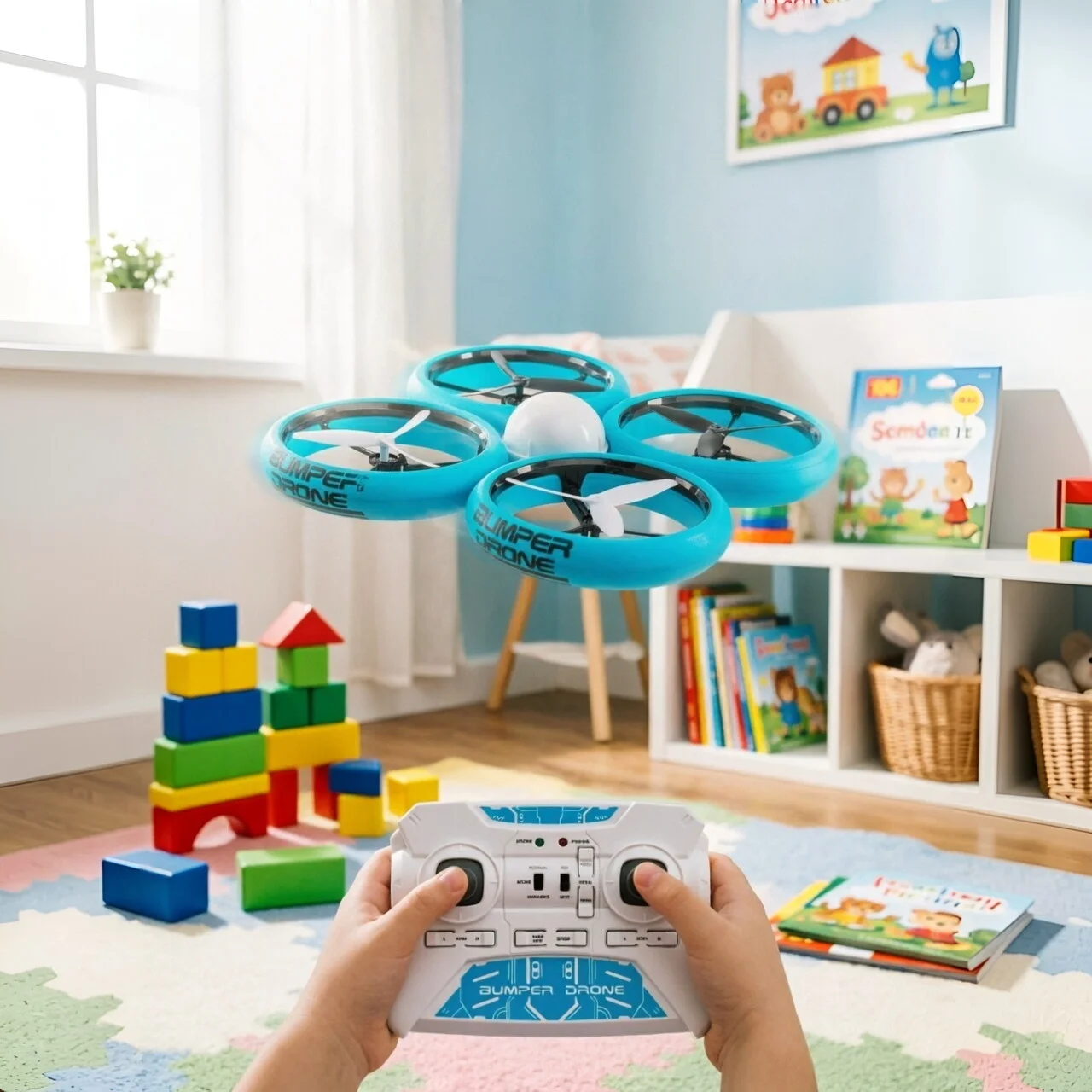 

Дрон SILVERLIT Flybotic Bumper Drone Lit 2.4 ГГц с радиусом действия 30 м, ультрамягкое защитное кольцо для отскока и падения, идеальный подарок для детей