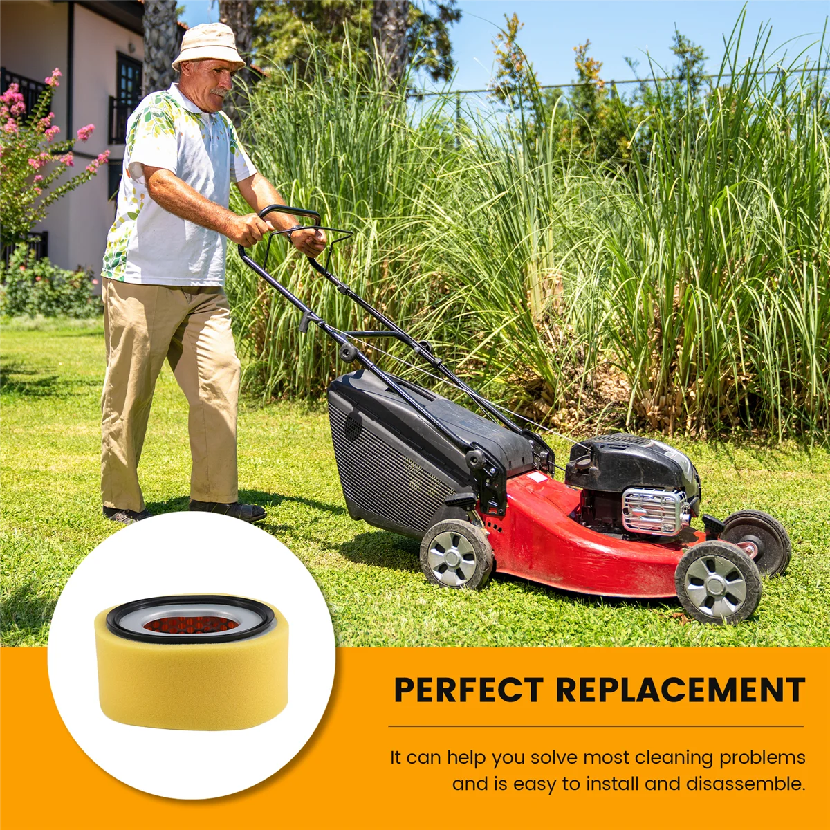 Trending Now Air Filter Pre-Cleaner Combo for Yanmar L100N Engine 114210-12590 , Lawn Mower Air Cleaner