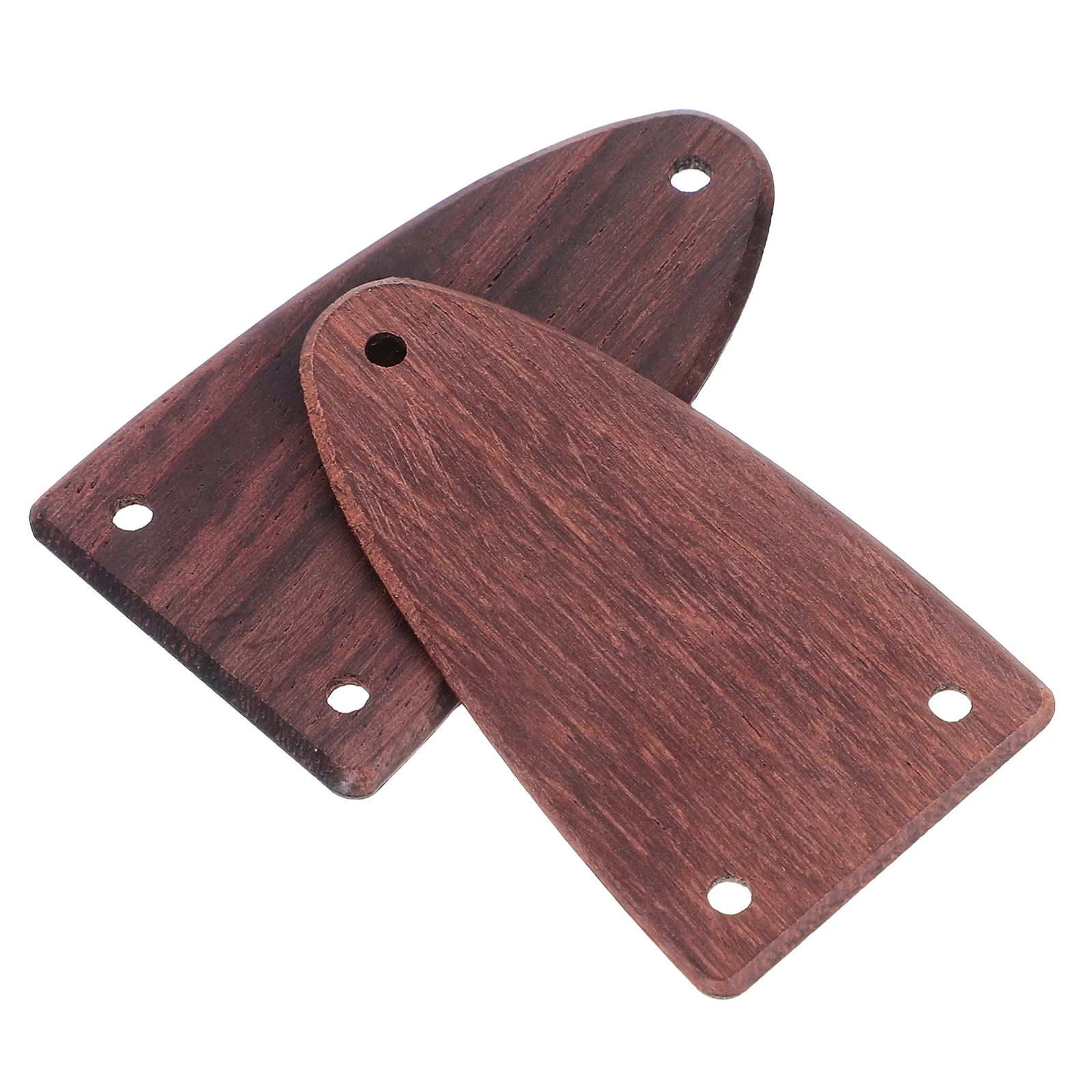 

2 pcs Solid Wood Electric Guitar Truss Rod Covers Accessories Replacement Parts Headstock Semioval Shape Wooden Protectors For