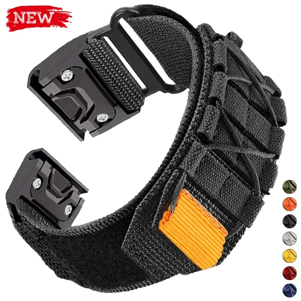 Quick Fit Nylon Strap for Garmin Watch Fenix7 7X 6X Pro/Epix Pro Gen 2 51mm 47mm/Fenix6 5Plus 5XPlus 22mm 26mm Braided Watchband