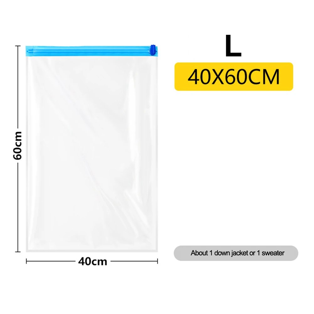 Easy To Use Reusable Vacuum Bag Long-lasting Performance No Air Pump Required One-way Valve Reusable Vacuum Storage Bag