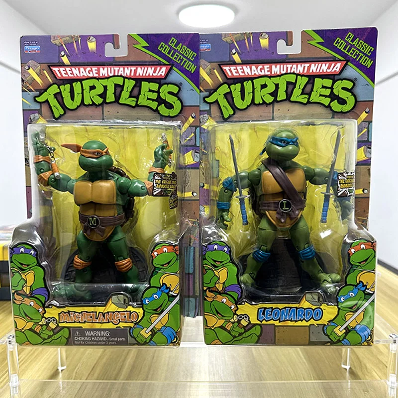 Anime Teenages Mutant Ninja Turtles Leo Raph Don Mikey Action Figures Joints Movable Doll Collectible Ornaments Model Toy Gifts