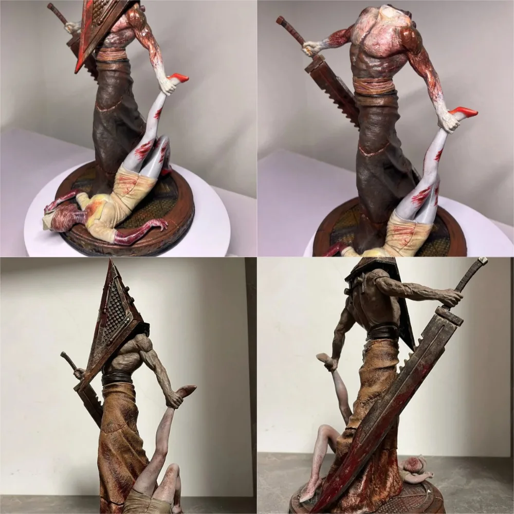 3D Printed Model White Mold Pyramid Head 17CM/21CM/26CM Self-assembly DIY Coloring Figurines Decoration Crafts Miniatures view 5