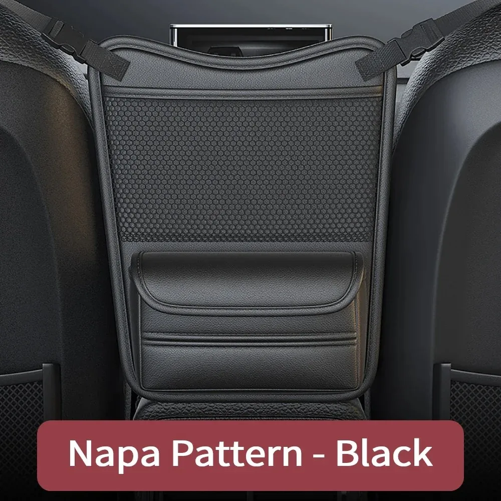 Multifunctional Car Storage Pocket Between Seats PU Leather Handbag Holder Organizer Phone Tissue Bag Car Interior Accessories