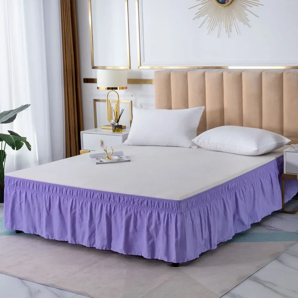 

Twin Queen King Size Wrap Around Ruffled Lace Bed Skirt Bed Frame Cover Comfortable Fade Resistant Bed Cover saia de cama 침대 스커트